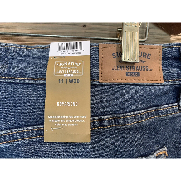 LEVI STRAUSS GOLD Signature Boyfriend Denim Crop Stretch Jeans Women's Sz 11 /30 - Picture 8 of 10